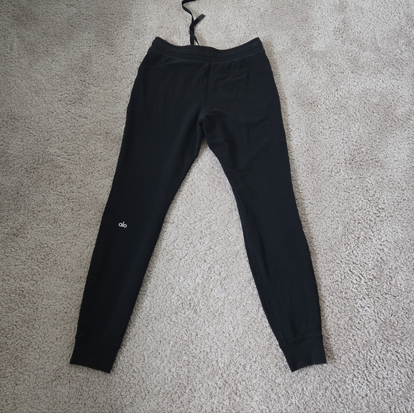 Alo Yoga Womens Urban Moto Sweatpant Joggers Small Black Slim Fit Casua Travel - Picture 10 of 15